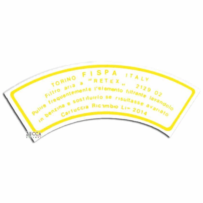 Adesivo Filtro Fispa Alfa Romeo