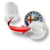 Ferma Emblema Alfa Romeo (Bianco)