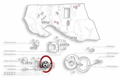 Guide Cavi Acceleratore, Tubo di Riscaldamento e Cavo del Tachimetro - SCHEMA