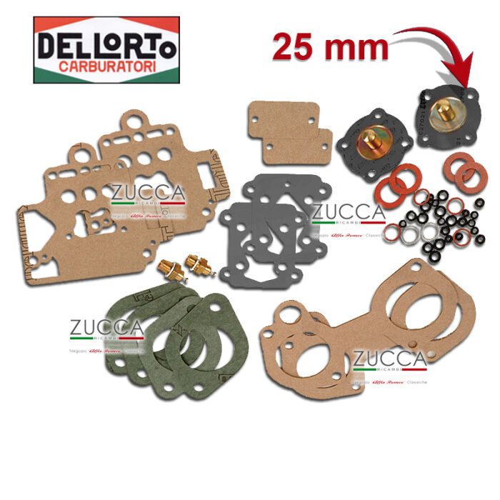 Kit Revisione per 2 Carburatori Dell Orto DHLA (Piattello 25 mm)