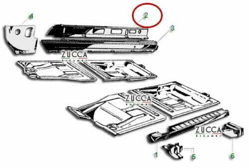 LONGHERONE CENTRALE SOTTOPORTA - Alfa Romeo GT 105-115 schema