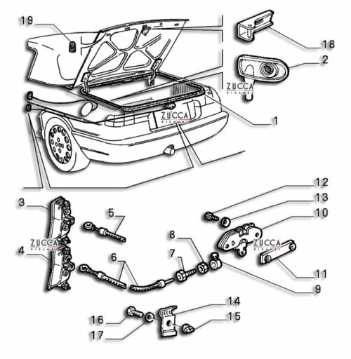 Schema Serratura Baule Alfa Romeo Duetto