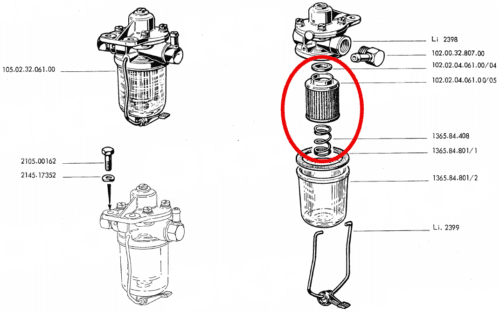 Vaschetta Filtro Carburante con regolatore di pressione