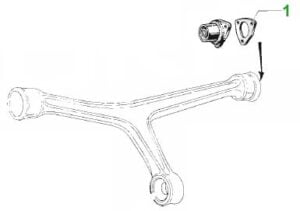 SCHEMA Spessore Triangolo di Reazione Alfa Romeo 105-115