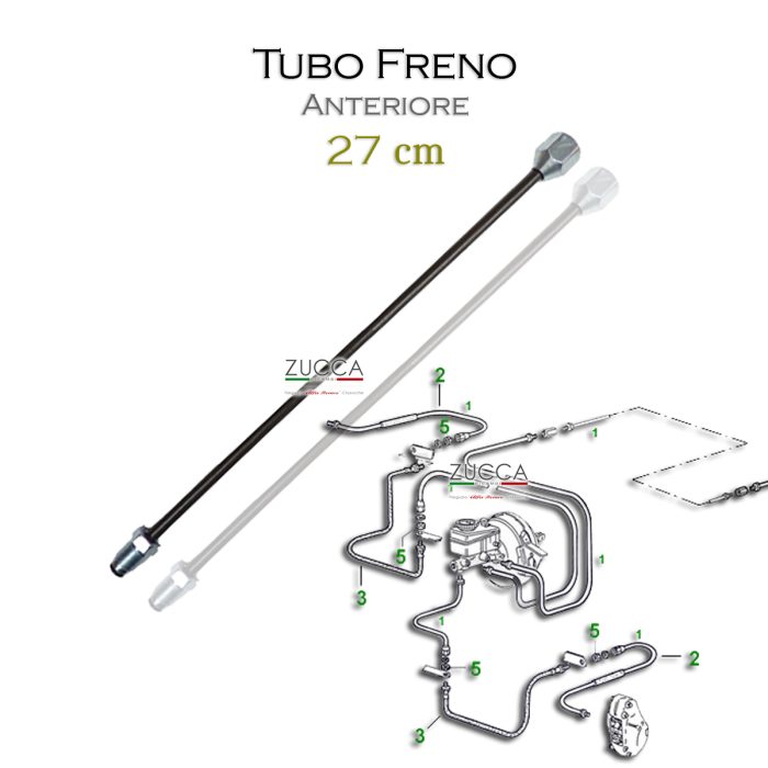Tubo Freno Rigido Ant. 27 cm (105/115 - 1.750/2.000 cc)