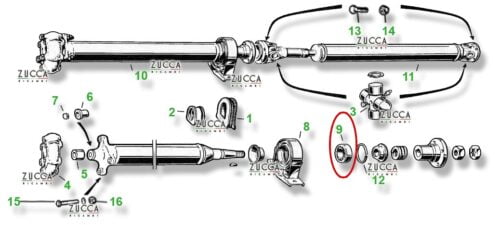 Cuscinetto Supporto Albero di Trasmissione (105/ 115) "SKF"