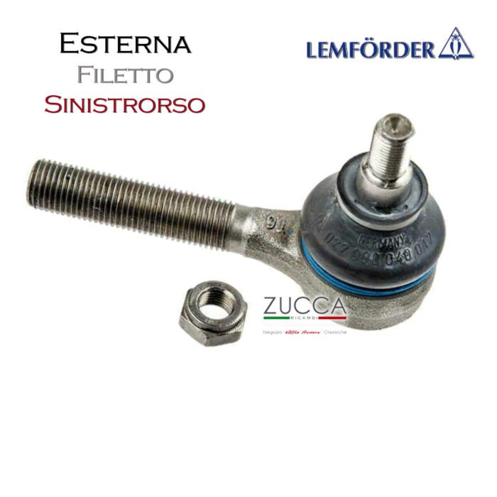 Testina Sterzo Esterna - Filettatura Sx (Serie 105 / 115) "Lemförder"