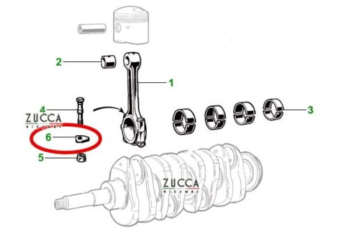 piastrina di sicurezza bullone biella alfa romeo