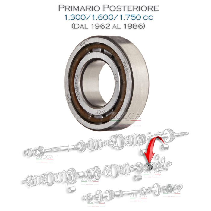 Cuscinetto Post. Albero Primario 2^ Marcia (1.300>1.750 cc – Serie 101/105)