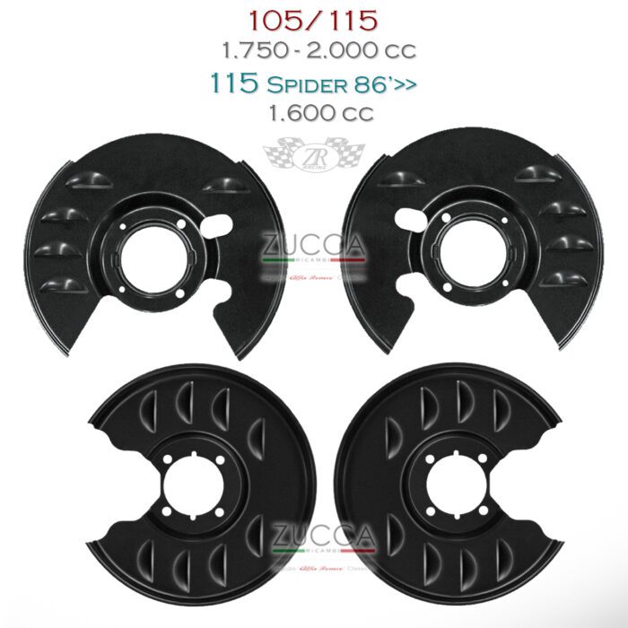 Kit Protezione Dischi Ant. & Post. (S. 115 – 1.750/2.000 & 1.600 cc 86’>>) "Ventilati"
