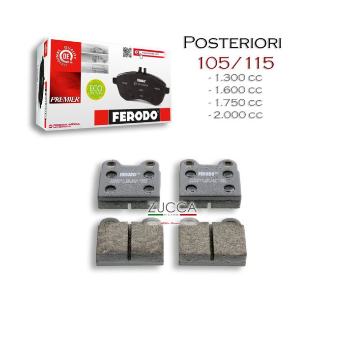 Kit Pastiglie Freno Posteriori (Serie: 105/115) "FERODO Eco-Friction"