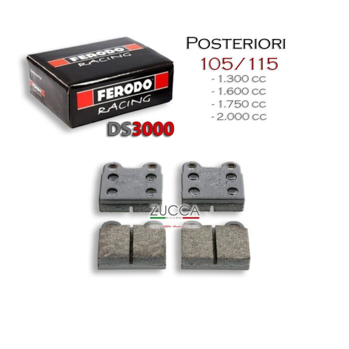 Kit Pastiglie Freno Posteriori (Serie: 105/115) "RACING DS3000"