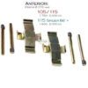 Kit Mollette Pastiglie Freno (Serie: 115 - 1.750/2.000 & 1.600 cc dopo 86) Disco Ant. Ø 272 mm