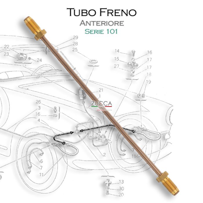 Tubi Freno Rigidi Anteriori (Serie: 101 - 1.600 cc) "Freni a Disco"