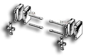 3) - Kit Pastiglie Freno - Disco Ant. Ø 267 mm (Serie: 105 / 116 - 1.300/1.600 cc - 1967-85') "ATE - Originale"