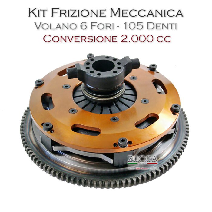 Kit Frizione Meccanica + Volano 6 Fori - 105 Denti (Serie: 105 per Conversione 2.000 cc) "Uso Competizione"