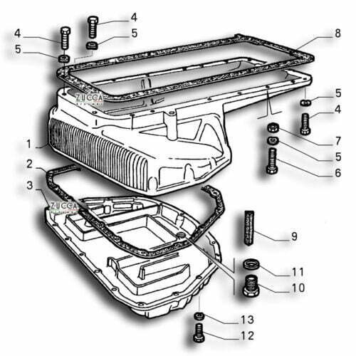 Guarnizione Sotto Coppa Olio ALFA ROMEO Serie 105-115 SCHEMA