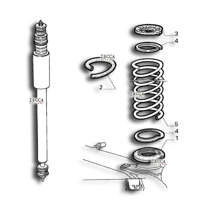 SCHEMA Ammortizzatori posteriori Alfa Romeo 116-162