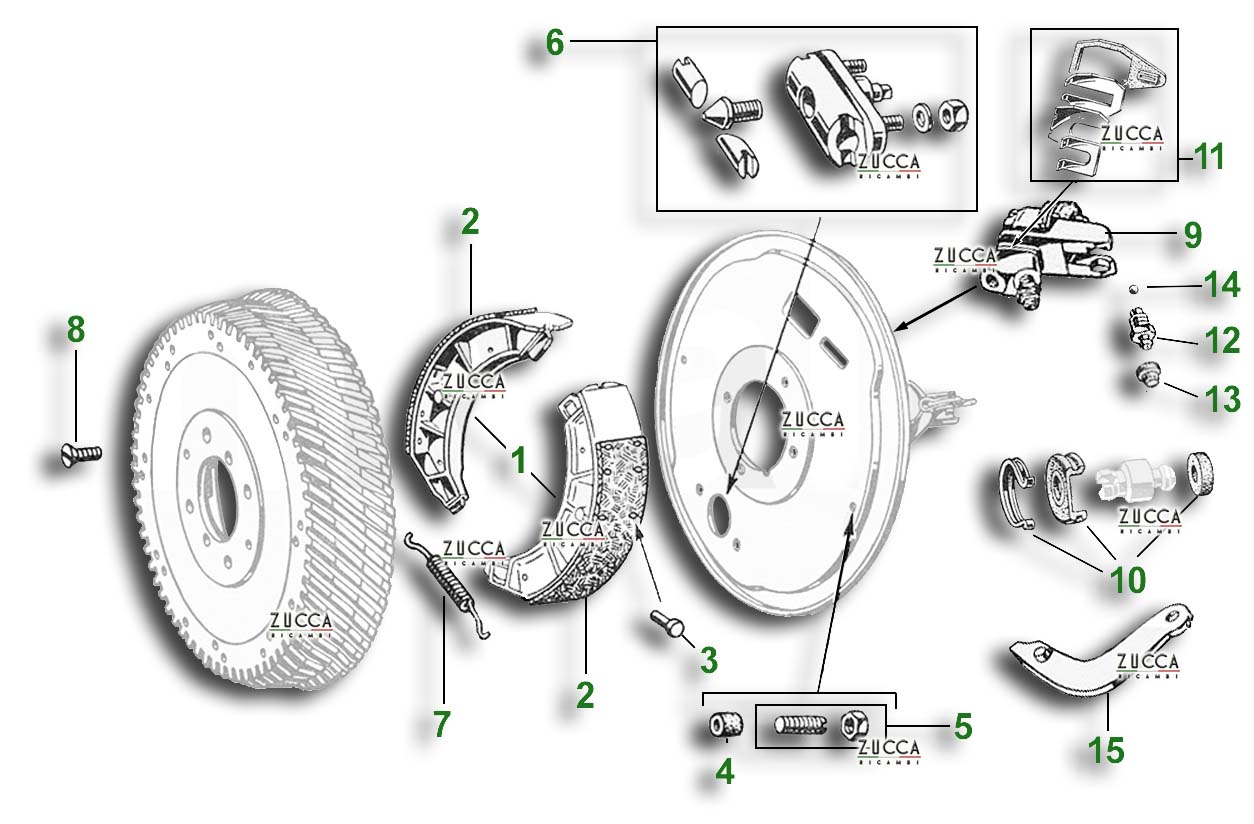 Kit Ganasce Freno Posteriori BLUE PRINT (ADK84140) Per Suzuki Alto E Nissan Pixo – Larghezza 26mm, Diametro 180mm