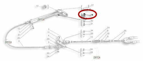 Distanziale Leva Freno a Mano ad Ombrello - Alfa Romeo 105-750-101