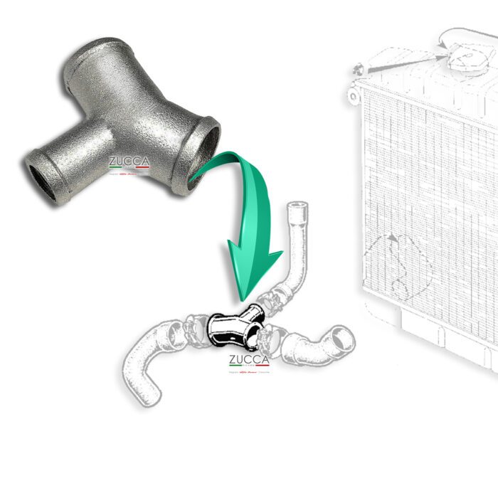 Raccordo a 3 Vie Manicotto Radiatore (Serie 105 - 1.750 cc)