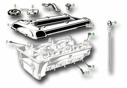 Schema Copripunterie Bialbero Alfa Romeo Serie 105