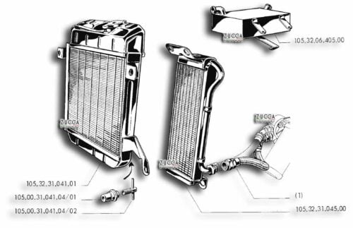 Schema Radiatore acqua Olio GTA Alfa Romeo