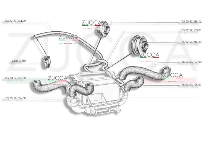 IMPIANTO DI RISCALDAMENTO Alfa Romeo 105-115 - 2 Serie