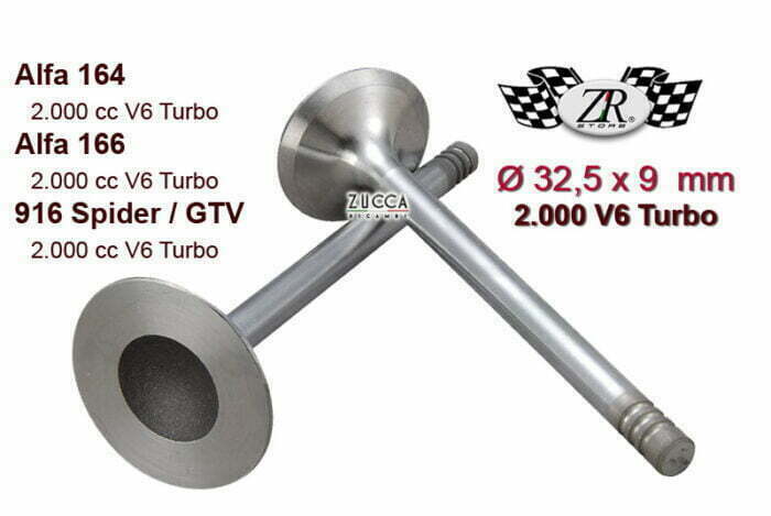 Valvola Scarico (164/166 - 916 - 2.0 V6 Turbo) - 32,5 x 9 x 95 mm
