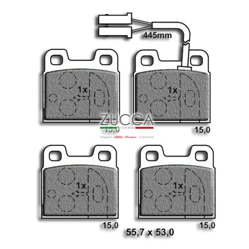 60740845 - SCHEMA PASTIGLIE con sensore 2 fili Alfa Romeo