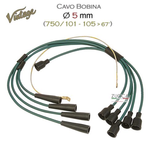 Set Cavi con Cavo Bobina (Serie 101 & 105) - Ø 5 mm Verde
