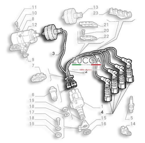 Cavi Candela Duetto - Alfa 75 Iniezione Elettronica