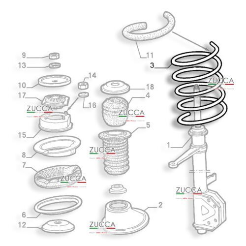 Molle Anteriori Alfasud Schema