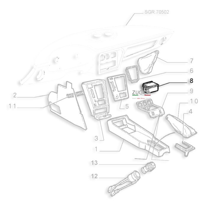 Posacenere (Alfa 33/Duetto 3^ & 4^ Serie - dal 1987 al 93') - immagine 2