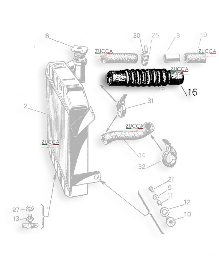 Manicotto Superiore (750/101 - Sprint / Ti Berlina) - "Mono Carburatore" - immagine 2