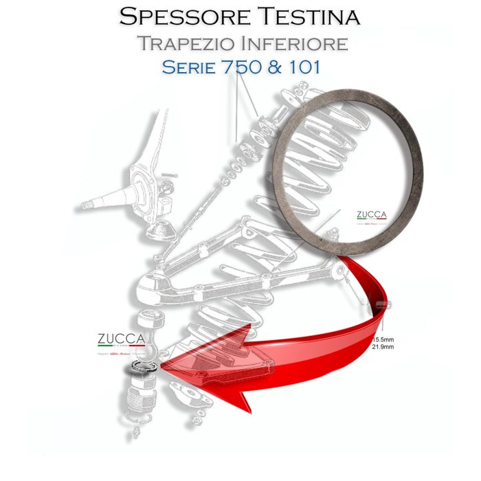 Anello Spessore Testina - Trapezio Inferiore (750/101) - "0,25 mm"