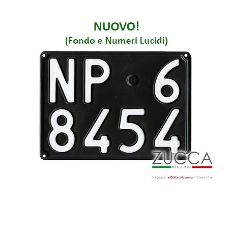  Replica Targa Posteriore 280x200 mm (1963>75' - Lucido NUOVO!)