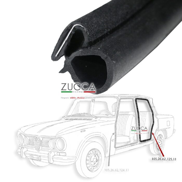 Guarnizione Vano Porta Post Floccato (105/115 - Giulia/Berlina)