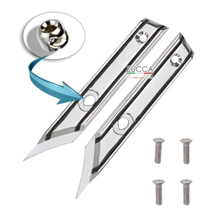 Piastrine Baule Cromate Dx & Sx (Duetto dal 1986 al 93') Con Svaso per Gancio Hard Top