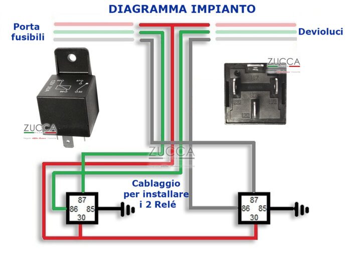 Coppia Relè 15A - per Devio Luci - immagine 2