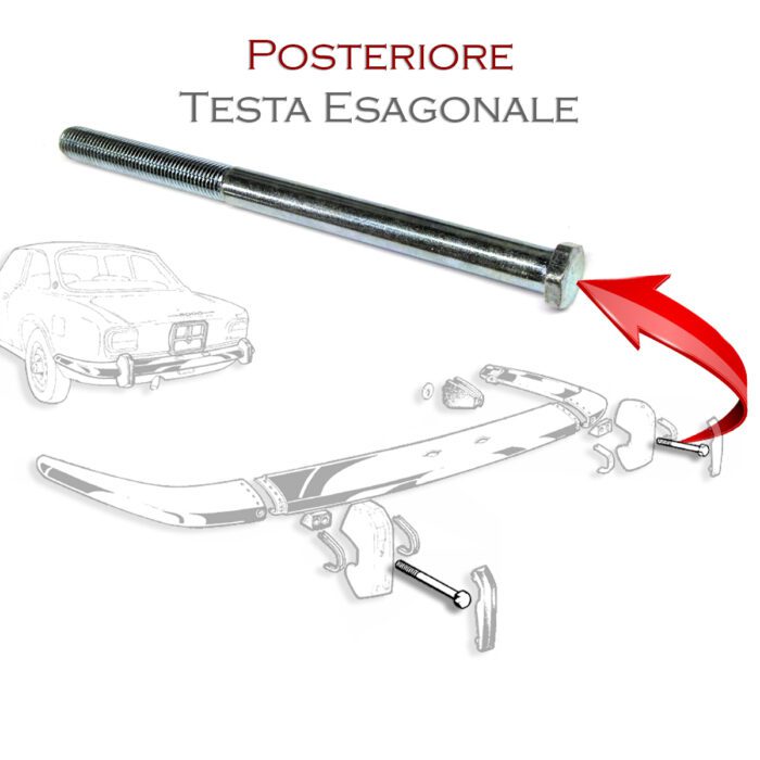 Bullone Fissaggio Paraurti Post. Testa Esagonale (GT Bertone Serie 105/115)
