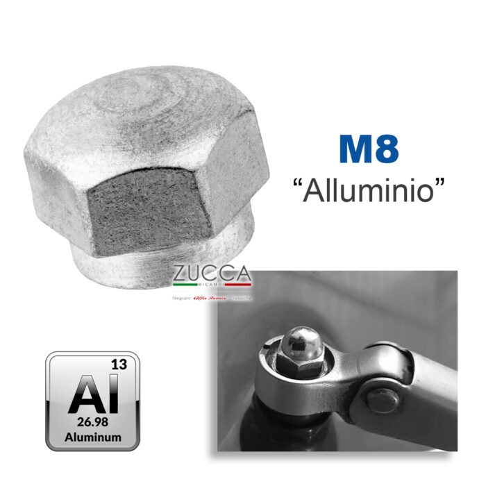 Dado Cieco Tergicristalli "M8" Alluminio (Serie 105/115)