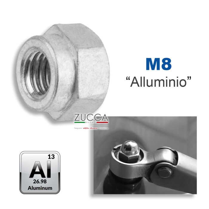 Dado Cieco Tergicristalli "M8" Alluminio (Serie 105/115) - immagine 3