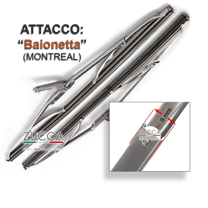 Coppia Spazzole (Serie: 105.64 - MONTREAL) - "Baionetta"