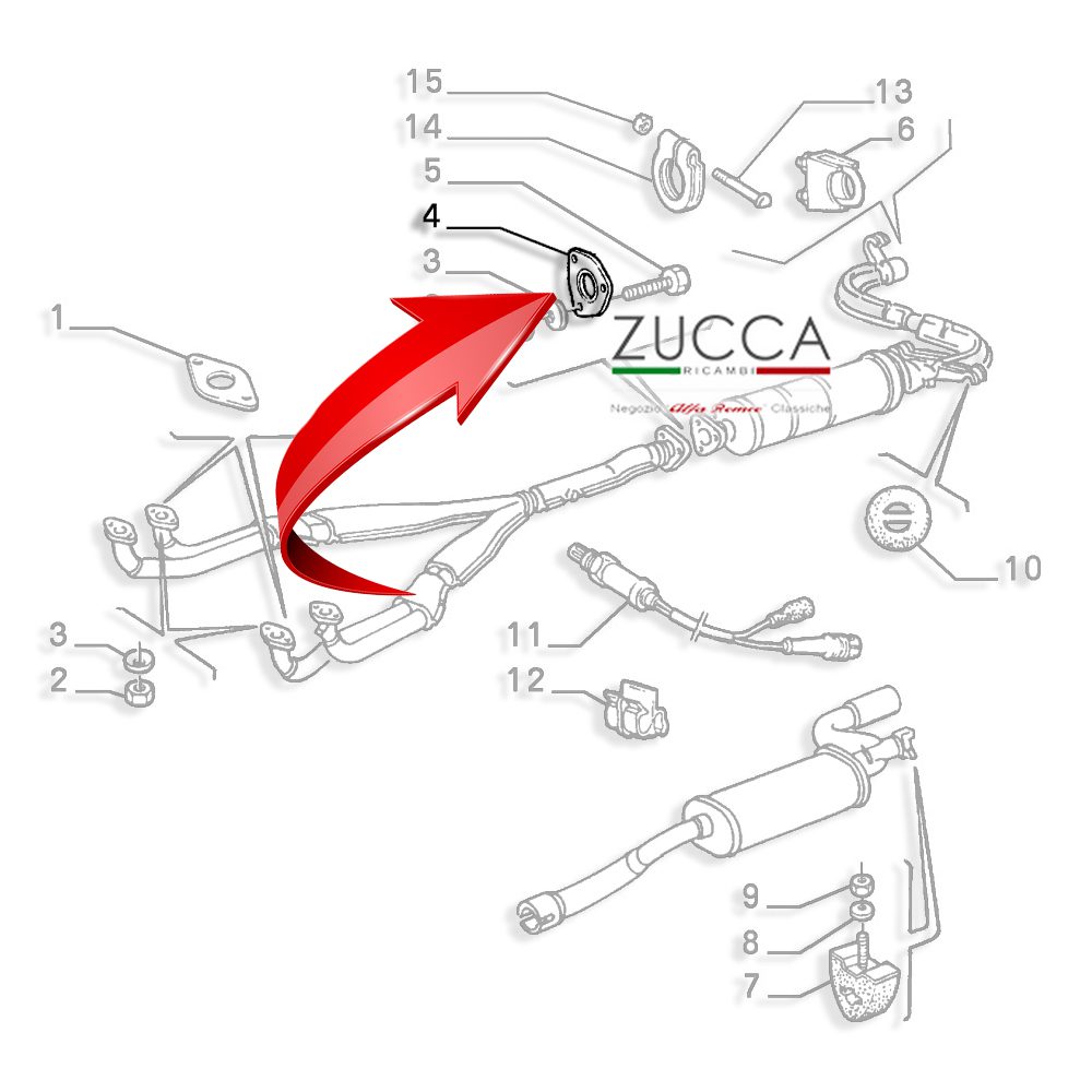 Guarnizione tra Catalizzatore & Sezione Centrale (Duetto & Alfa 33) - immagine 3