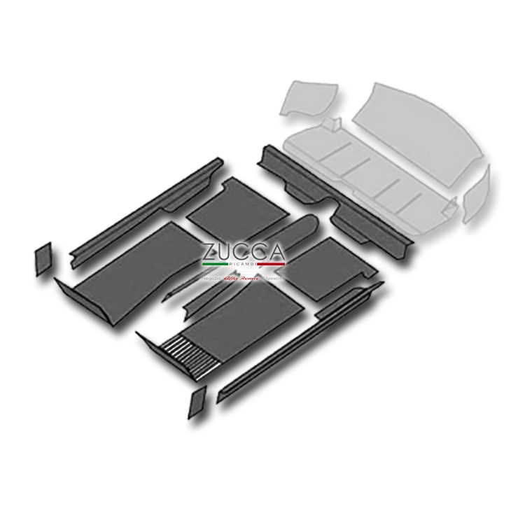 Cora Set Tappeti Auto In Moquette Per Honda Civic 5p (2016+) - 4 Pezzi, Antiscivolo Con Fissaggi