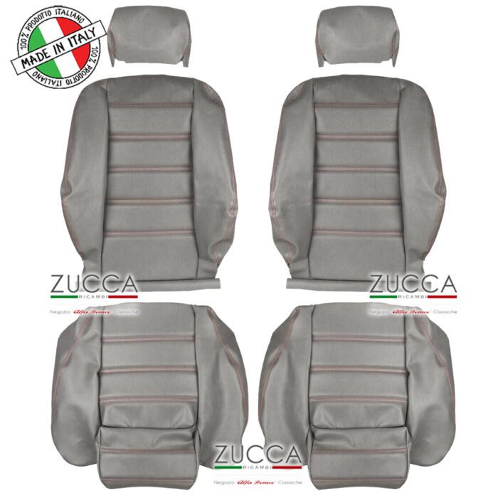 Fodere Sedili Grigio / Cuciture Rosse (115 - Duetto 86>89' Quadrifoglio Verde)