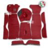 Set Completo Tappeti in Moquette (Giulia GT Sprint - 105) Bordeaux / Cuffie Rosse