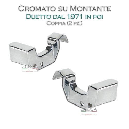 Coppia (2 pz.) Cromato su Montante Porta - Dx & Sx (Serie 105/115 - Duetto dal 1970 in poi)