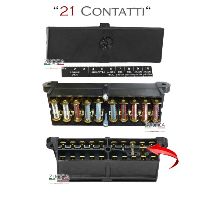 Scatola Portafusibili (Serie: 105/115) - "21 Contatti"